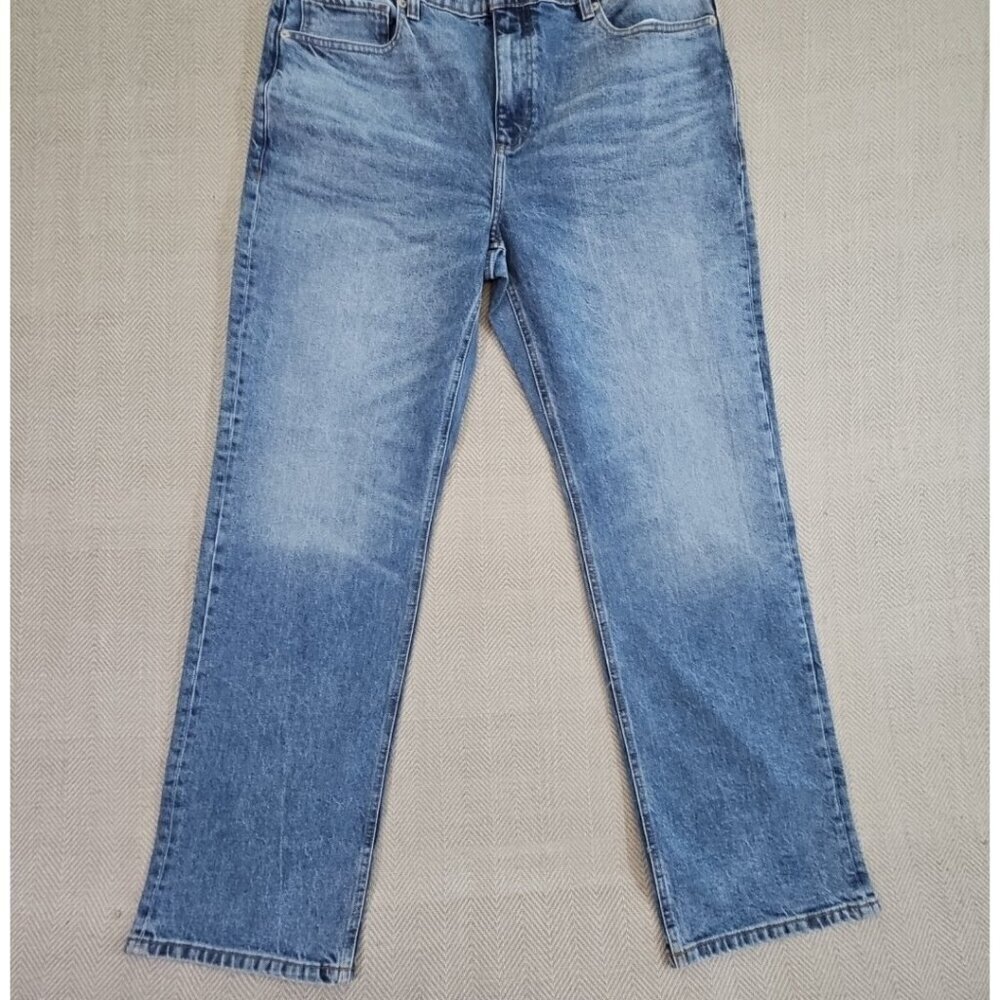 Mode of One Jeans Men's 36W 32L Blue Denim Stretch Straight Leg Quiet Luxury NWT